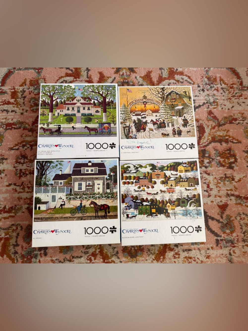 Buffalo Charles Wysocki 1000-Piece Jigsaw Puzzle Lot of 4
